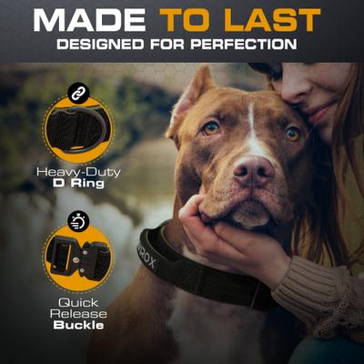 Show full view: INVIROX K9 Extreme Series Heavy-Duty Tactical Dog Collar, Black, Medium slide 4 of 6