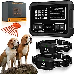 INVIROX Radar Wireless Fence Dog Collar, Black, 2 count