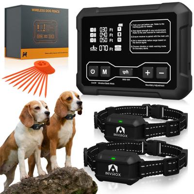 Show full view: INVIROX Radar Wireless Fence Dog Collar, Black, 2 count slide 1 of 4