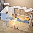 Show in main carousel: NonoPets Metal Dog Pen with Door, White, 43.70 x 29.53 x 22.44-in slide 2 of 6