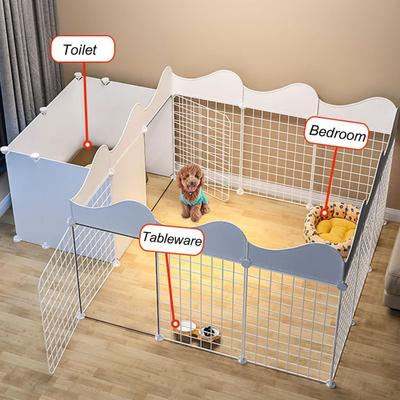 Show full view: NonoPets Metal Dog Pen with Door, White, 43.70 x 29.53 x 22.44-in slide 2 of 6