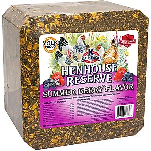 Kalmbach Feeds Henhouse Reserve Summer Berry Treat Block for Chickens, 20-lb block