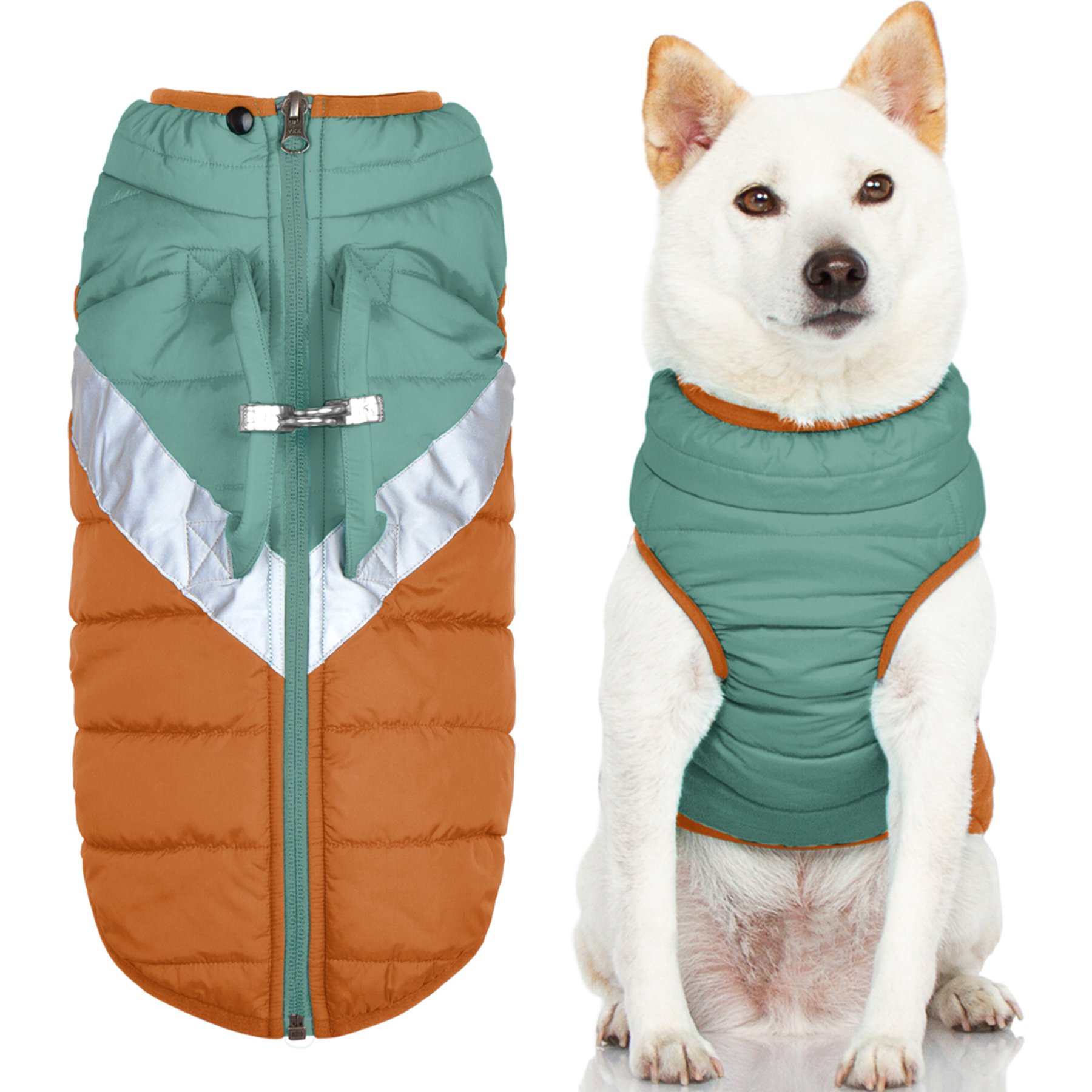 Gooby Mountaineer Dog Jacket, Jade, Medium