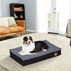 BingoPaw Pillow Dog Bed with Removable Cover, Black, Large