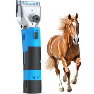 OneIsAll 2601 Cordless Detachable Stainless Steel Blade Horse Clipper, Blue