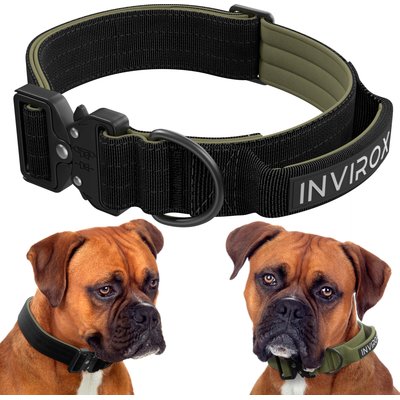 INVIROX INVIROX K9 Extreme Series Heavy-Duty Tactical Dog Collar, Black, Medium