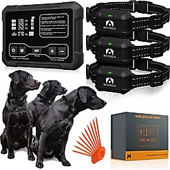 INVIROX Radar Wireless Fence Dog Collar, Black, 3 count
