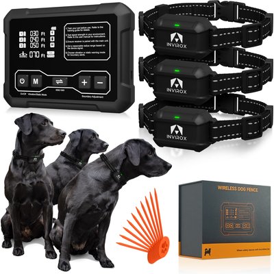 INVIROX INVIROX Radar Wireless Fence Dog Collar, Black, 3 count