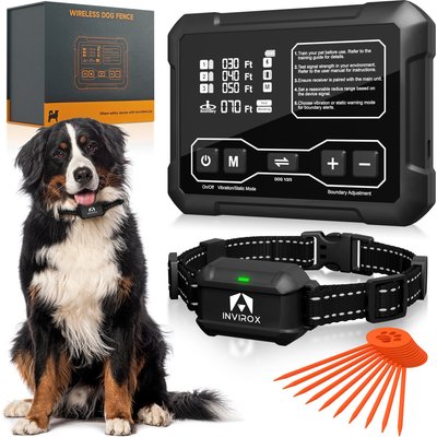 INVIROX INVIROX Radar Wireless Fence Dog Collar, Black, 1 count