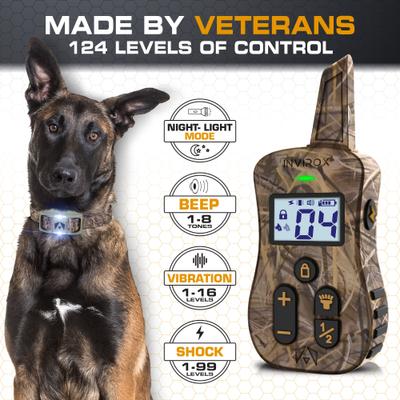 Show full view: INVIROX Ultra K9 Waterproof Large Breed Dog Training Collar, Camo, 1 count slide 2 of 8
