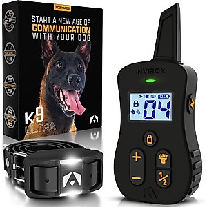 INVIROX Ultra K9 Waterproof Large Breed Dog Training Collar, Black, 1 count