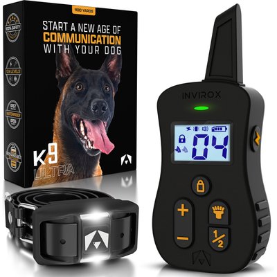 INVIROX INVIROX Ultra K9 Waterproof Large Breed Dog Training Collar, Black, 1 count