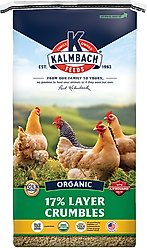Kalmbach Feeds Organic 17% Layer Crumbles Chicken Feed, 50-lb bag