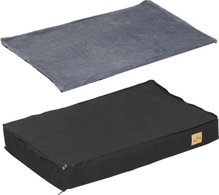 Show full view: BingoPaw Pillow Dog Bed with Removable Cover, Black, Large slide 4 of 10