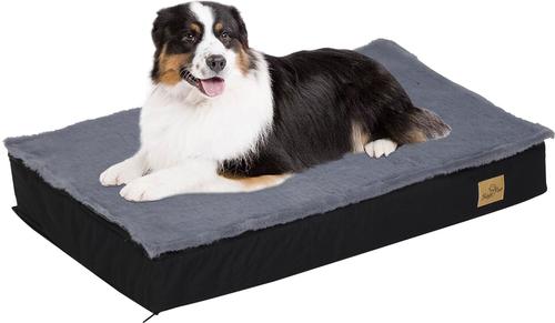 Show full view: BingoPaw Pillow Dog Bed with Removable Cover, Black, Large slide 5 of 10