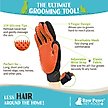Show in main carousel: Raw Paws Pet Deshedding Gloves, Black/Orange, 2 count slide 4 of 6