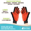 Show in main carousel: Raw Paws Pet Deshedding Gloves, Black/Orange, 2 count slide 3 of 6