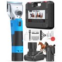 OneIsAll Cordless Detachable Stainless Steel Blade Horse Clipper, Blue