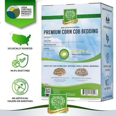 Show full view: Small Pet Select 100% Natural Corn Cob Bedding for Small Pets, 12-lb box slide 3 of 6