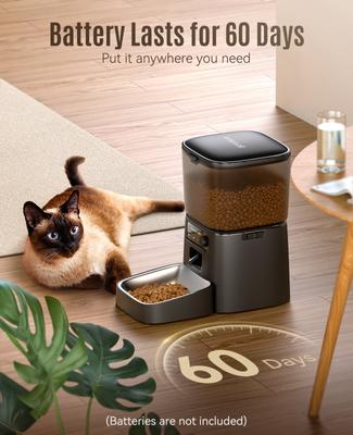 Show full view: OneIsAll PFD-001 Pro Wifi Automatic Cat Feeder, medium slide 5 of 10
