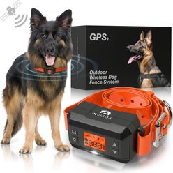 INVIROX Wireless Rechargeable Waterproof GPS Fence System Dog Collar, Black slide 1 of 3