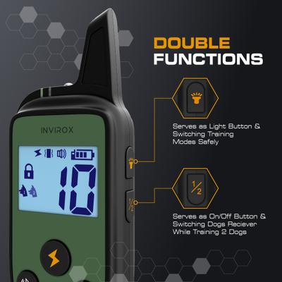 Show full view: INVIROX Spark K9 Waterproof Large Breed Dog Training Collar, Green, 1 count slide 8 of 9