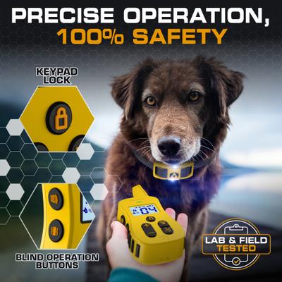 Show full view: INVIROX Ultra K9 Waterproof Large Breed Dog Training Collar, Yellow, 1 count slide 4 of 9