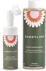 Dandylion Clean Paws Dog Foaming Cleanser, 5-oz bottle + Clean Paws No-Rinse Foaming Dog Cleanser Refill, 10-fl oz bottle