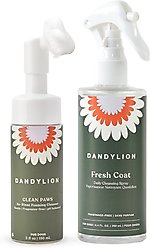 Dandylion Clean Paws Dog Foaming Cleanser, 5-oz bottle + Fresh Coat Daily Cleansing Dog Spray, 8.4-fl oz bottle