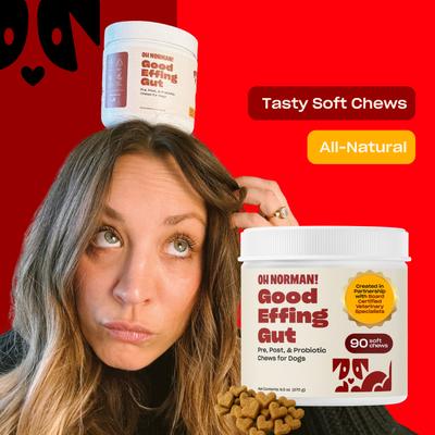 Show full view: OH NORMAN Good Effing Gut Digestive Support Supplement for Dogs, 90 count slide 7 of 12