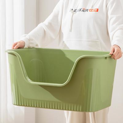 Show full view: TSCOMON Open Top High Side Low Entry Clumping Cat Litter Box, Green, XX-Large: 31-in slide 3 of 6