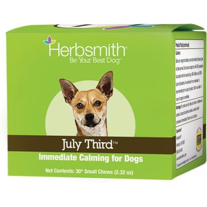 Herbsmith July Third Small Chew Calming Supplement for Dogs, 30 count