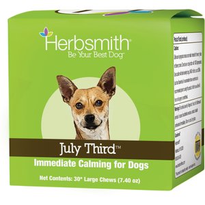 Herbsmith July Third Large Chew Calming Supplement for Dogs, 30 count