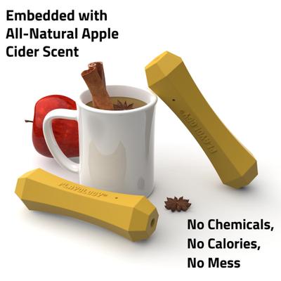 Show full view: Playology Christmas Apple Cider Scented Squeaky Chew Stick Dog Toy, Jumbo slide 2 of 3