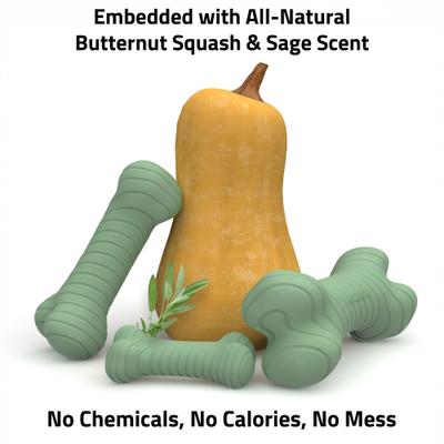 Show full view: Playology Butternut Squash Scented Dual Layer Bone Dog Toy, Jumbo slide 3 of 4