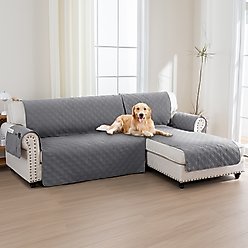 H. VERSAILTEX Waterproof Dog Sofa Slipcover, Grey, Right Chaise + 3 Seats