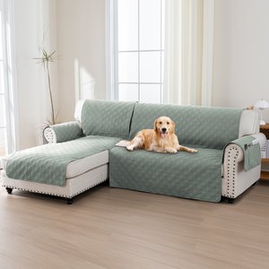 H. VERSAILTEX Waterproof Dog Sofa Slipcover, Lily Pad, Left Chaise + 3 Seats