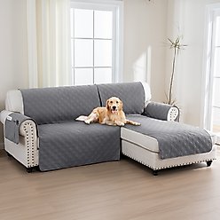 H. VERSAILTEX Waterproof Dog Sofa Slipcover, Grey, Right Chaise + 2 Seats