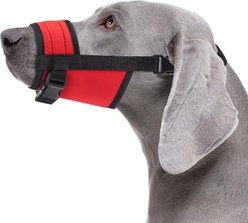 CollarDirect Nylon Dog Muzzle, Red, X-Small/Small