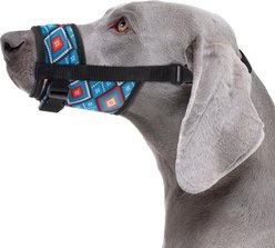 CollarDirect Tribal Pattern Nylon Dog Muzzle, Blue, Medium/Large