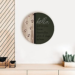 Kendrick A Lot of Dogs Green Circle Wall Décor, 16 x 16-in slide 2 of 3