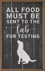 Kendrick All Food Must Be Sent To The Lab Wall Décor, Black, 5 x 8-in