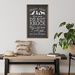 Kendrick Do Not Knock Crazy Dogs Live Here Wall Décor, Black, 5 x 8-in slide 2 of 2