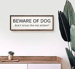 Kendrick Beware of The Dog & Cat Wall Décor, White, 36 x 12-in slide 2 of 3