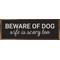 Show in main carousel: Kendrick Beware of Dog & Wife Wall Décor, Black, 12 x 4-in slide 1 of 3