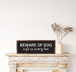 Kendrick Beware of Dog & Wife Wall Décor, Black, 12 x 4-in slide 2 of 3