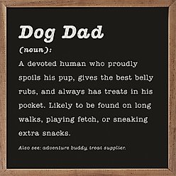Kendrick Dog Dad Definition Wall Décor, Black, 4 x 4-in