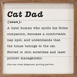 Kendrick Cat Dad Definition Wall Décor, White, 16 x 16-in