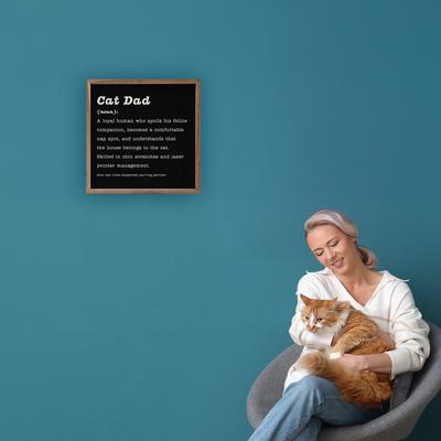 Show full view: Kendrick Cat Dad Definition Wall Décor, Black, 8 x 8-in slide 2 of 2