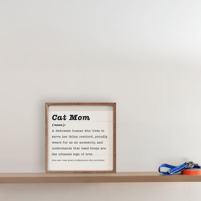Show full view: Kendrick Cat Dad Definition Wall Décor, White, 24 x 24-in slide 3 of 3
